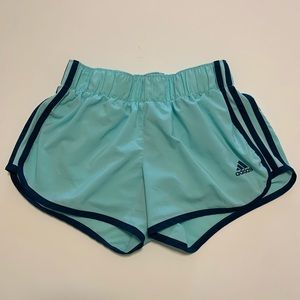 Light blue adidas shorts
